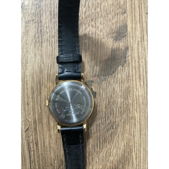 Vintage LORUS MICKEY MOUSE WRISTWATCH w LEATHER BAND Needs Battery - Picture 5 of 5